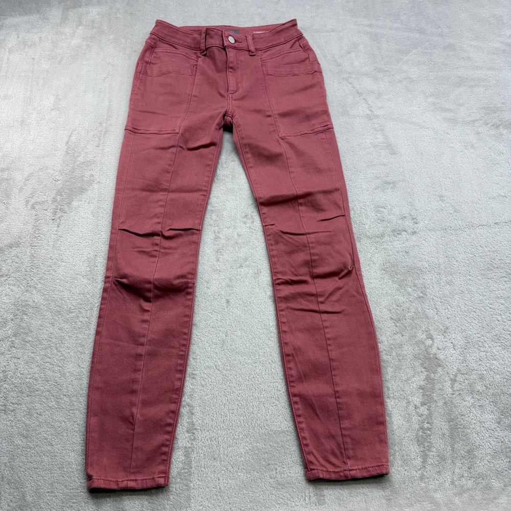 DL1961 Florence Ankle Jeans Womens 24 Canyon Rose Instasculpt Slim Seamed Earthy